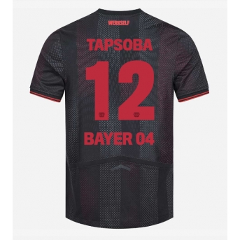 Bayer Leverkusen Edmond Tapsoba #12 Maglia Gara Casa Repliche 2025-26 Maniche Corte